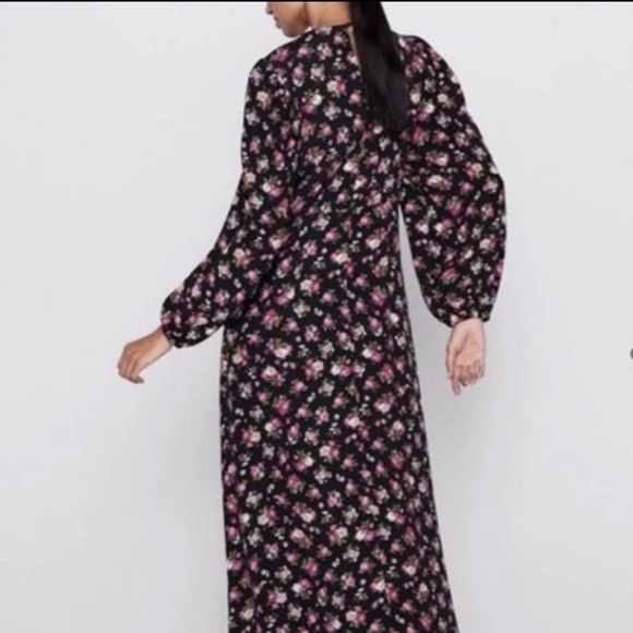 Zara Floral Print Midi Dress - Picture 4 of 6